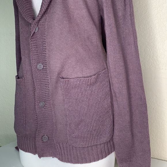 Shades of Greige Mauve Cardigan Sweater - Picture 5 of 7